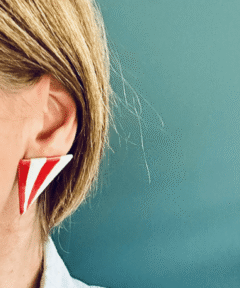 Alternative view of Red&White Earring I