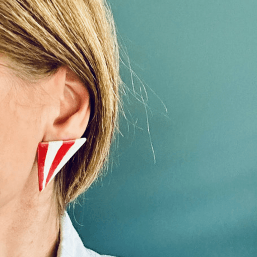 Alternative view of Red&White Earring I
