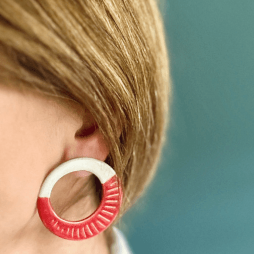 Alternative view of Red&White Earring II