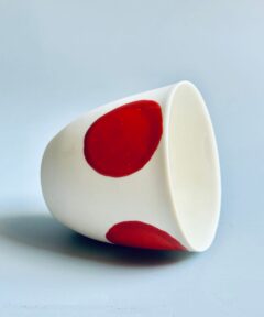 Big Red Dot Handmade Porcelain Coffee Mug