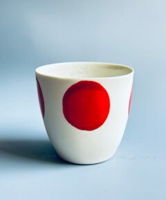 Big Red Dot Handmade Porcelain Coffee Mug