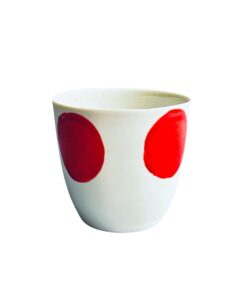 Big Red Dot Handmade Porcelain Coffee Mug