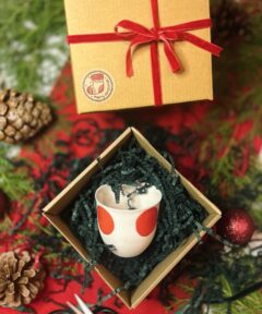 Big Red Dot Handmade Porcelain Coffee Mug