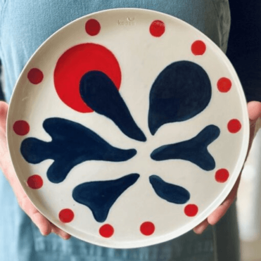 Alternative view of Coral Footed Serving Platter