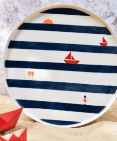Alternative view of Footed Large Marine Serving Platter