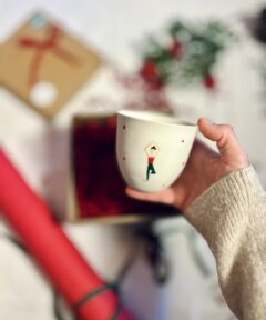 Hand-Painted Yoga Mug - Limoges Porcelain