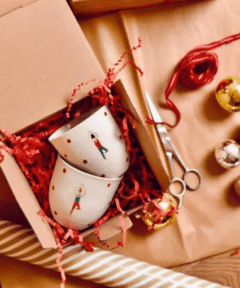 Hand-Painted Yoga Mug - Limoges Porcelain