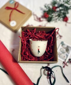 Hand-Painted Yoga Mug - Limoges Porcelain