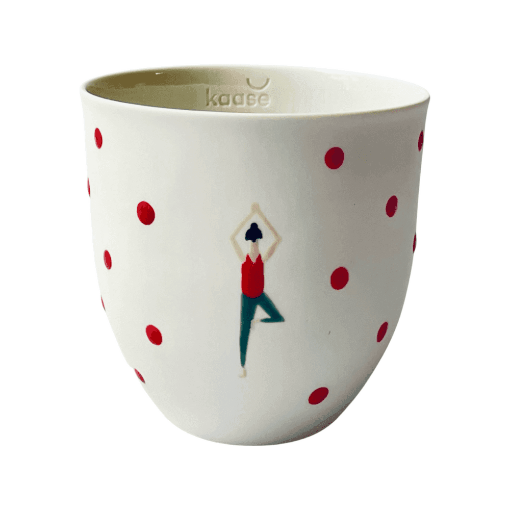 Hand-Painted Yoga Mug - Limoges Porcelain