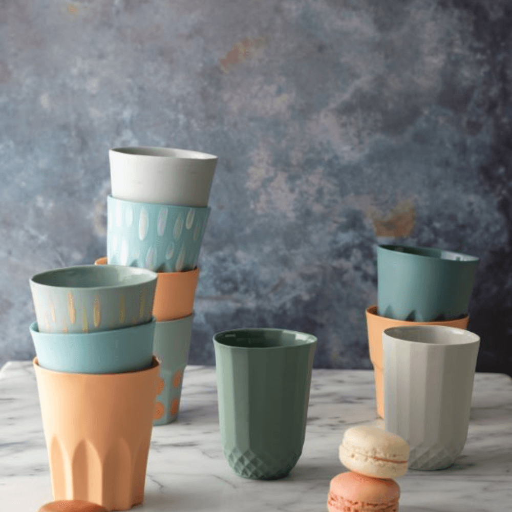 Handmade Arch Coffee Mug Petrol Green - Macaron