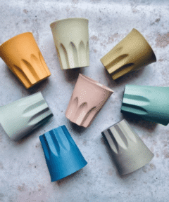 Handmade Arch Coffee Mug Petrol Green - Macaron