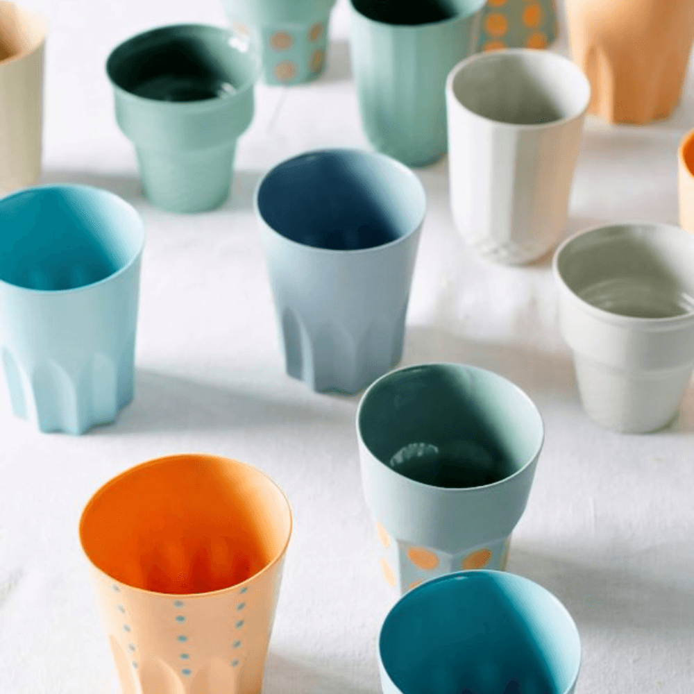 Handmade Arch Coffee Mug Petrol Green - Macaron