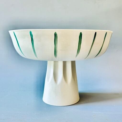 Alternative view of Footed Medium Serveware Green Dots