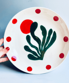 Large Red&Green Serving Plate