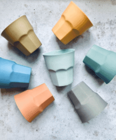 Petrol Green Porcelain Coffee Mug - Handmade