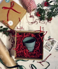 Petrol Green Porcelain Coffee Mug - Handmade