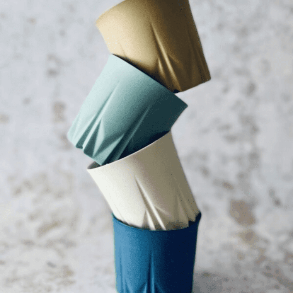 Petrol Green Porcelain Macaron Crystal Mug