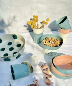 Porcelain Footed Serving Bowl - Macaron Collection (Macaron Mini Footed Bowl II)