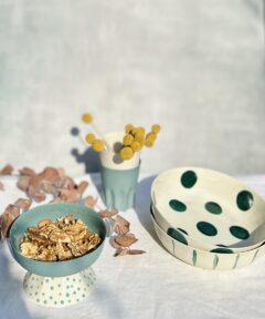 Porcelain Footed Serving Bowl - Macaron Collection (Macaron Mini Footed Bowl II)