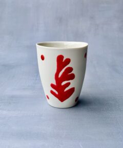 Red Coral Long Coffee Mug