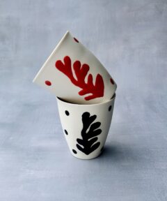 Alternative view of Red Coral Long Coffee Mug