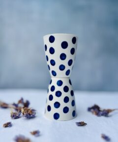 Alternative view of Polka Blue Dots Long Coffee Mug