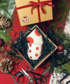 Alternative view of Set of 2 Red Dots Porcelain Mug