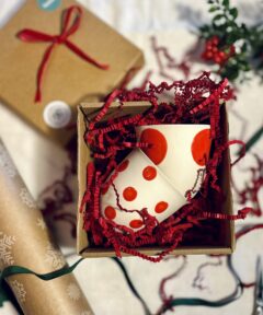 Set of 2 Red Dots Porcelain Mug