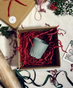 Petrol Green Porcelain Macaron Crystal Mug