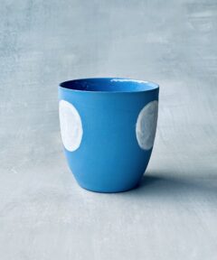White Dot Blue Coffee Mug