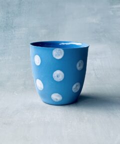 Alternative view of Polka White Dots Blue Coffee Mug
