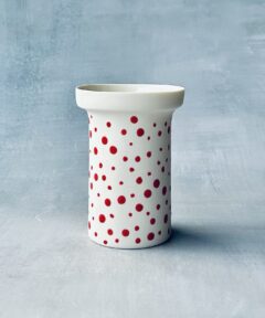 Red Polka Dots Long Coffee Mug