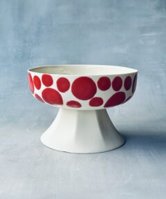 Footed Mini Serveware Red Dots