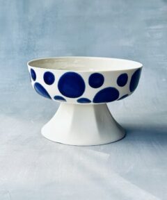 Footed Mini Serveware Blue Dots
